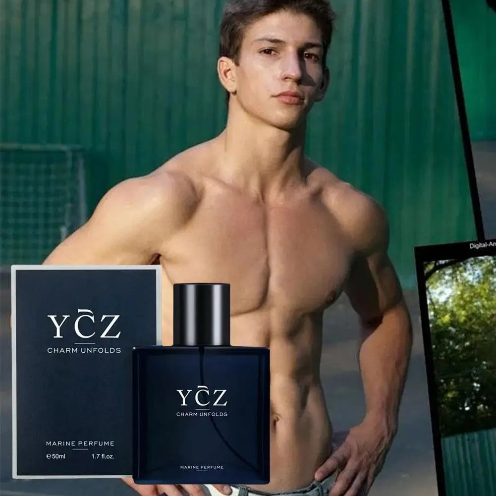 YCZ Blue Men'S Perfume Cologne Woody Scent Long-Lasting Fragrance Ocean Fruity Light Fragrance Romance Gift Perfume Man