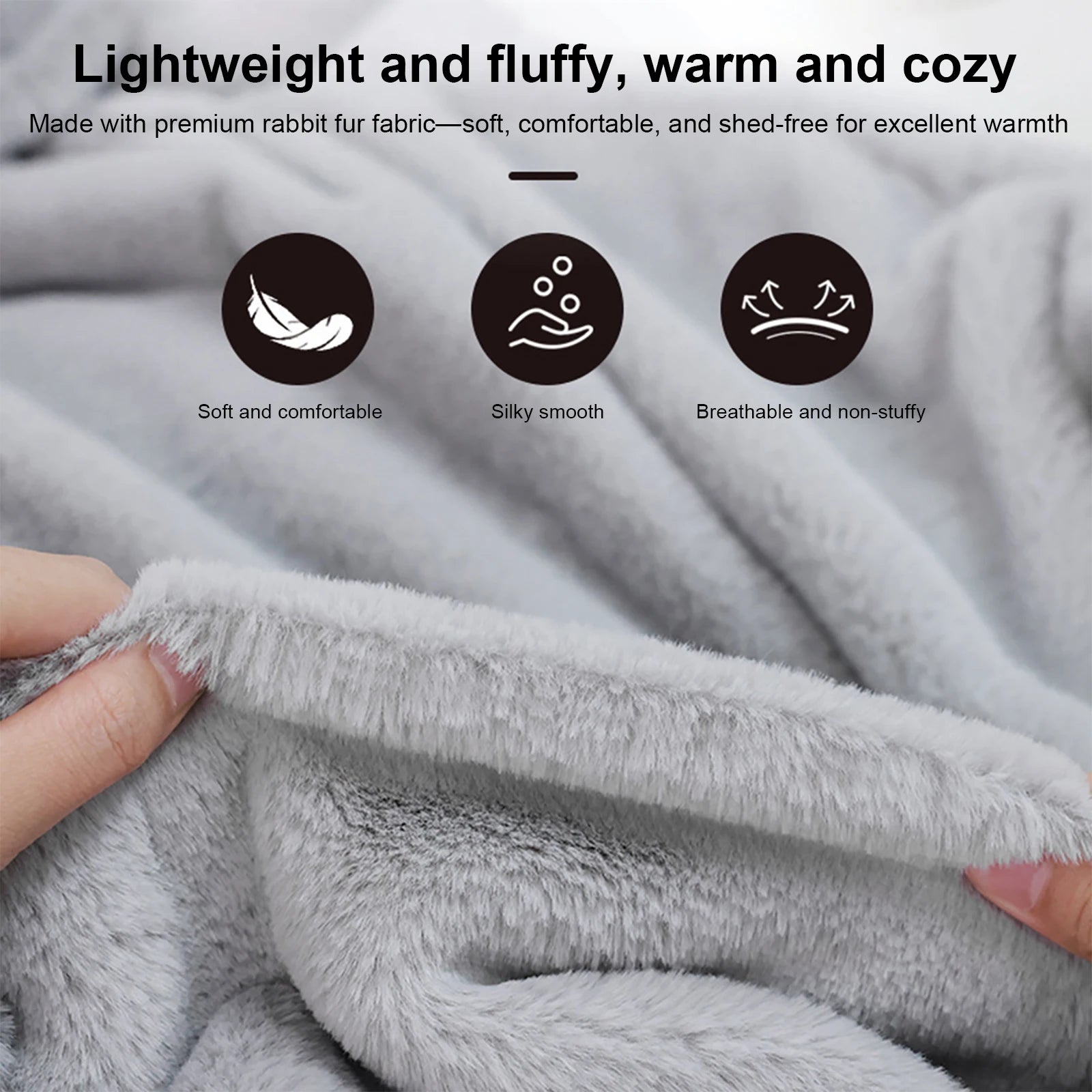 USB Electric Heated Robe Poncho Blanket Hoodie with 3 Heating Level Heated Blanket Throw Wrap for Family Friends Winter Gifts