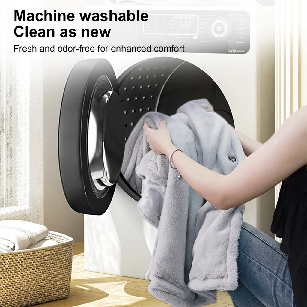 USB Electric Heated Robe Poncho Blanket Hoodie with 3 Heating Level Heated Blanket Throw Wrap for Family Friends Winter Gifts