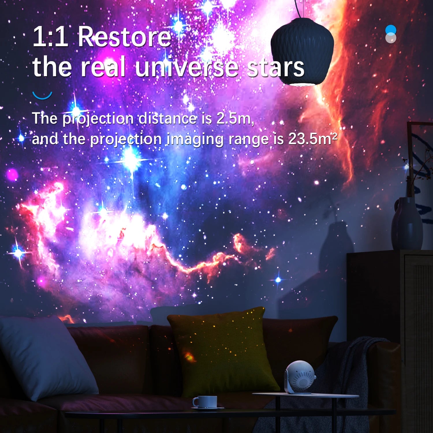 Star Projector Galaxy Night Light HD Lmage Disc Upgraded Planetarium Projector with Remote Control Bluetooth Function for Room