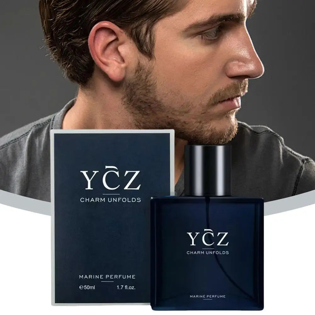 YCZ Blue Men'S Perfume Cologne Woody Scent Long-Lasting Fragrance Ocean Fruity Light Fragrance Romance Gift Perfume Man