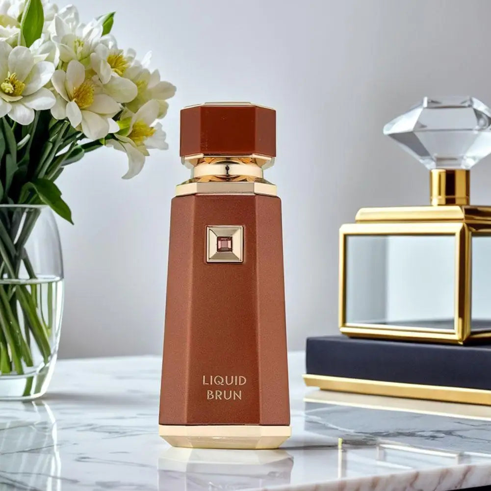 French Avenue Liquid Brun Mens Perfume 100Ml Amber Vanilla Citrus Cinnamon Woody Musk Fragrance 12 Hour Long Lasting