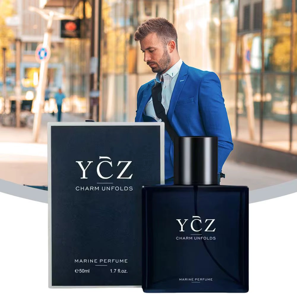 YCZ Blue Men'S Perfume Cologne Woody Scent Long-Lasting Fragrance Ocean Fruity Light Fragrance Romance Gift Perfume Man