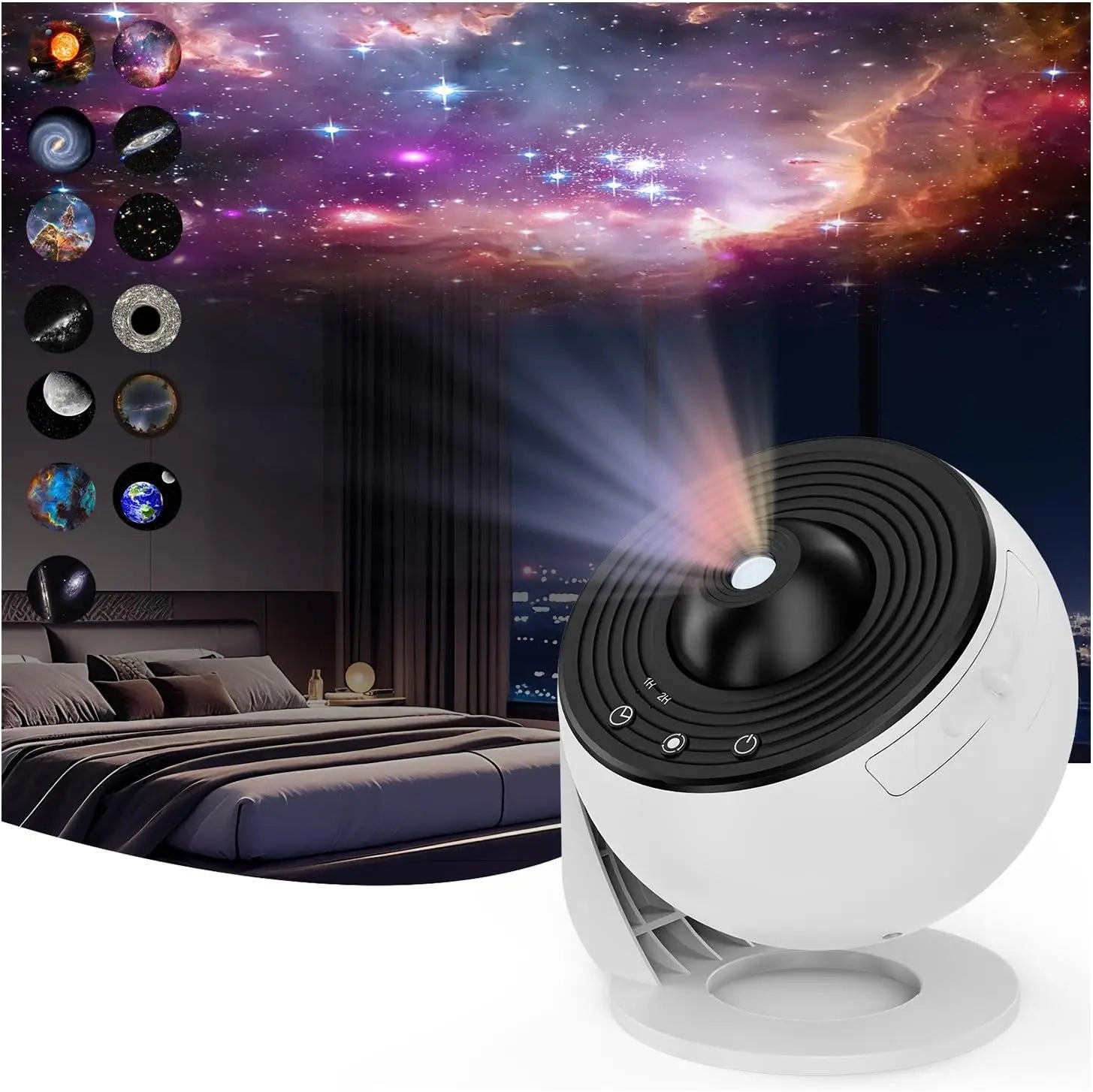 Star Projector Galaxy Night Light HD Lmage Disc Upgraded Planetarium Projector with Remote Control Bluetooth Function for Room