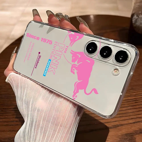 Red Bull Logo Phone Case for Samsung S26 S25 S24 Ultra S23 Fe S22 S20 S21 plus plus 5G Fe Transparent Cover