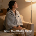 USB Electric Heated Robe Poncho Blanket Hoodie with 3 Heating Level Heated Blanket Throw Wrap for Family Friends Winter Gifts