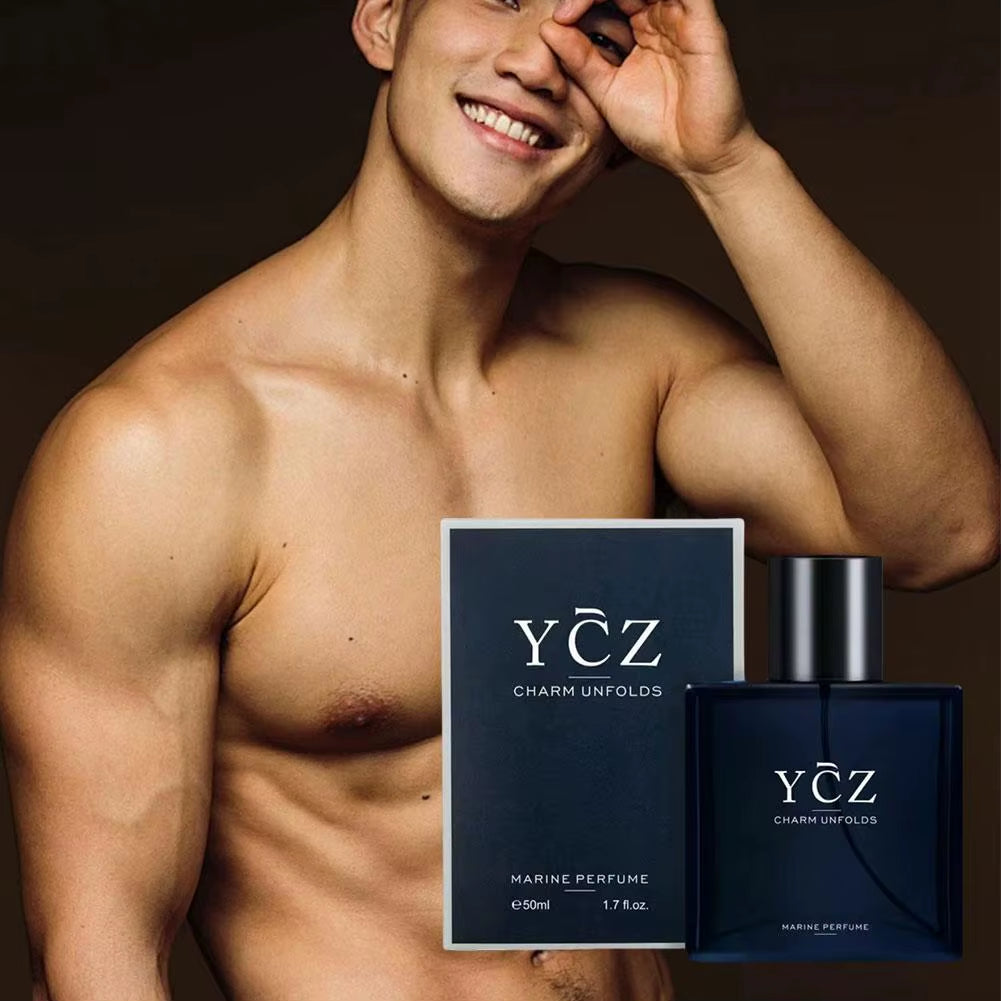 YCZ Blue Men'S Perfume Cologne Woody Scent Long-Lasting Fragrance Ocean Fruity Light Fragrance Romance Gift Perfume Man