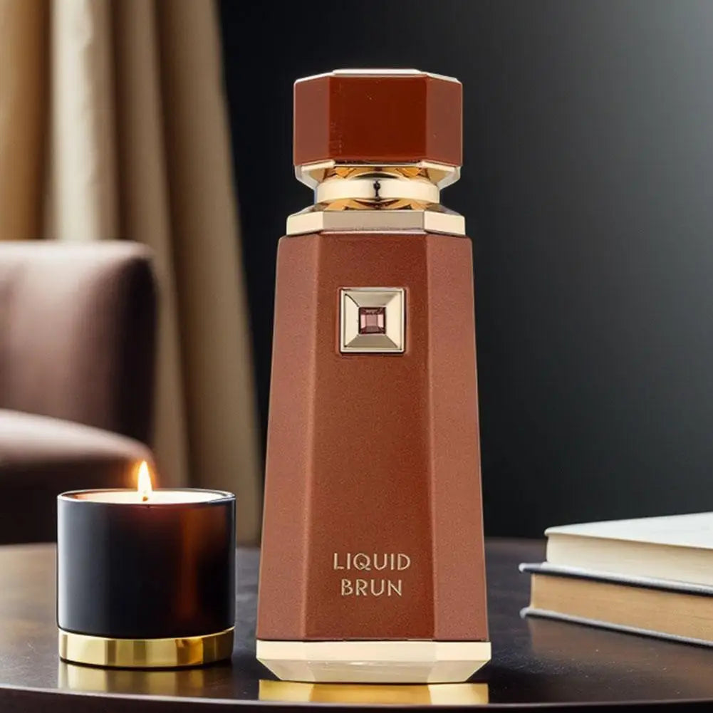French Avenue Liquid Brun Mens Perfume 100Ml Amber Vanilla Citrus Cinnamon Woody Musk Fragrance 12 Hour Long Lasting